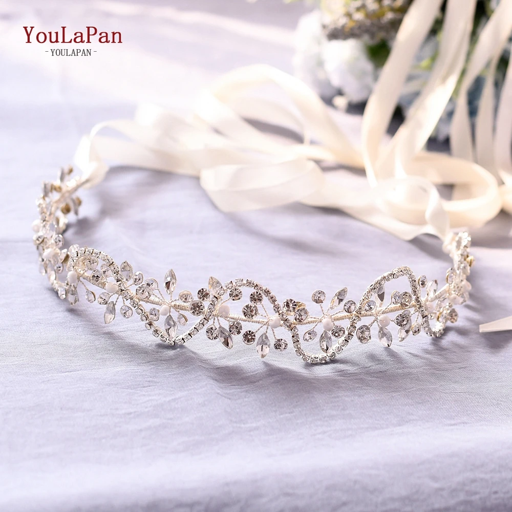 Off-White ribbon YouLaPan SH266 роскошные серебряные со стразами пояс для формального платья свадебное платье пояс Ремни для женского платья Стразы пояс - Цвет: Off-White ribbon