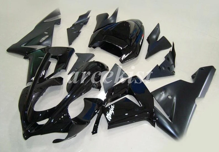 ABS мотоцикл обтекатели комплект подходит для Kawasaki Ninja ZX-10R ZX10R 2004 2005 04 05 10R Кузов Набор на заказ черный