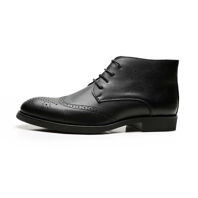 Merkmak/-стиле из бычьей кожи, с прорезями на защитные ботинки до лодыжки Для мужчин Повседневное кожа Для мужчин обувь шнуровка Бизнес; мужской, большого размера Рабочая обувь