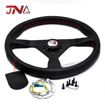 

Modify Leather Steering Wheel with horn button Fit for Sports Racing Steering Wheel