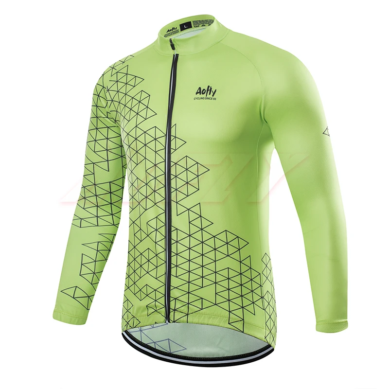 Fleece top Зеленая Теплая Флисовая одежда для велоспорта Ropa ciclismo, костюм из Джерси для езды на велосипеде, MTB, одежда, комбинезон, комплект - Цвет: Fleece top