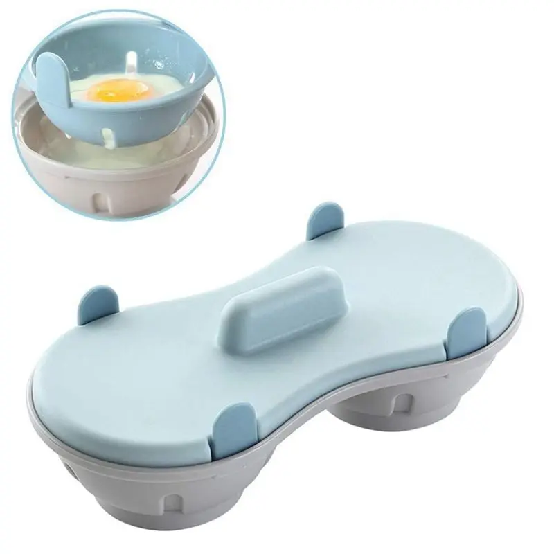 

Microwave Egg Poacher Cookware Double Cup Dual Cave High Capacity Design Egg Cooker Ultimate Collection Egg Poaching Cups Microw