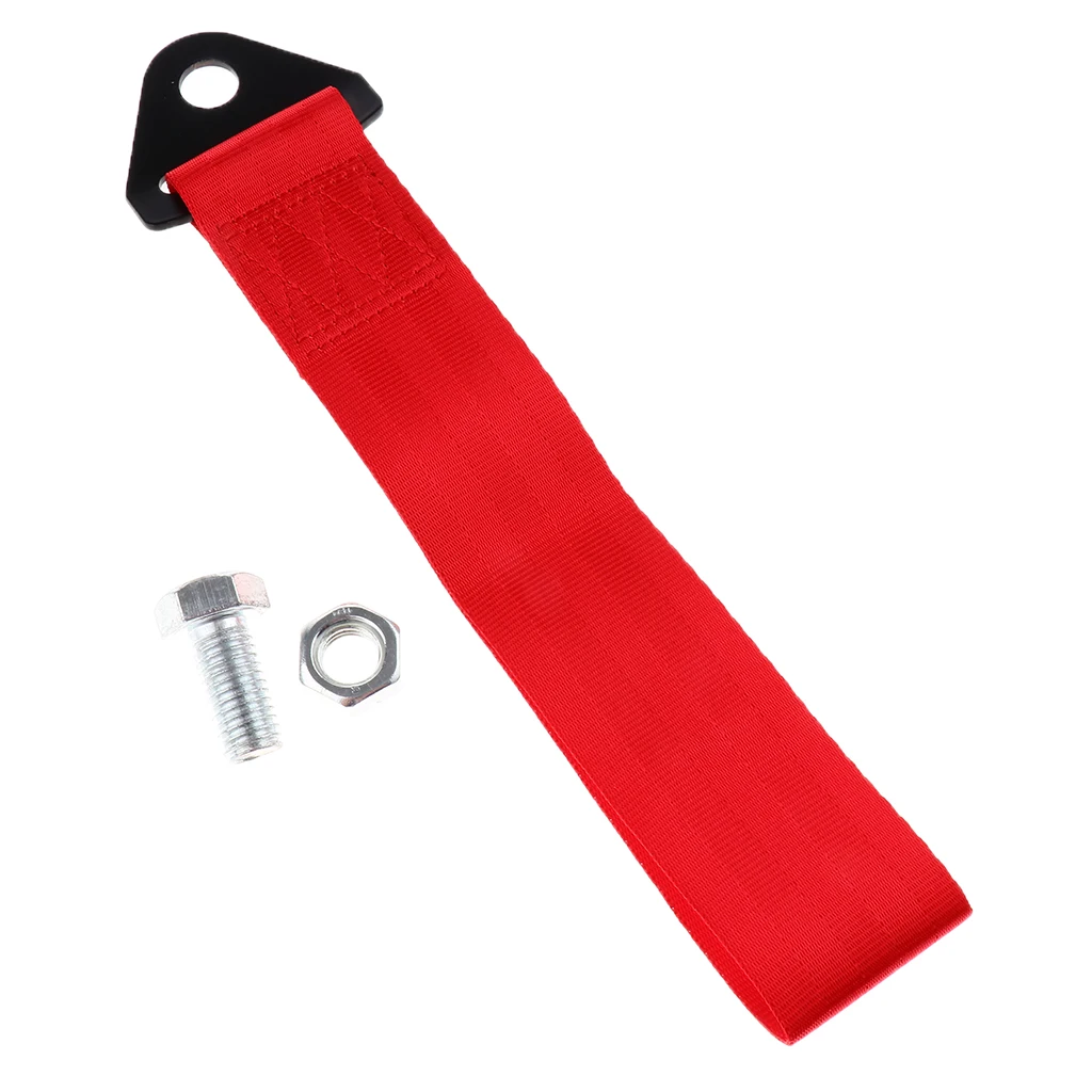 Car Automotive Tow Strap Set Front/Rear Bumper Hook