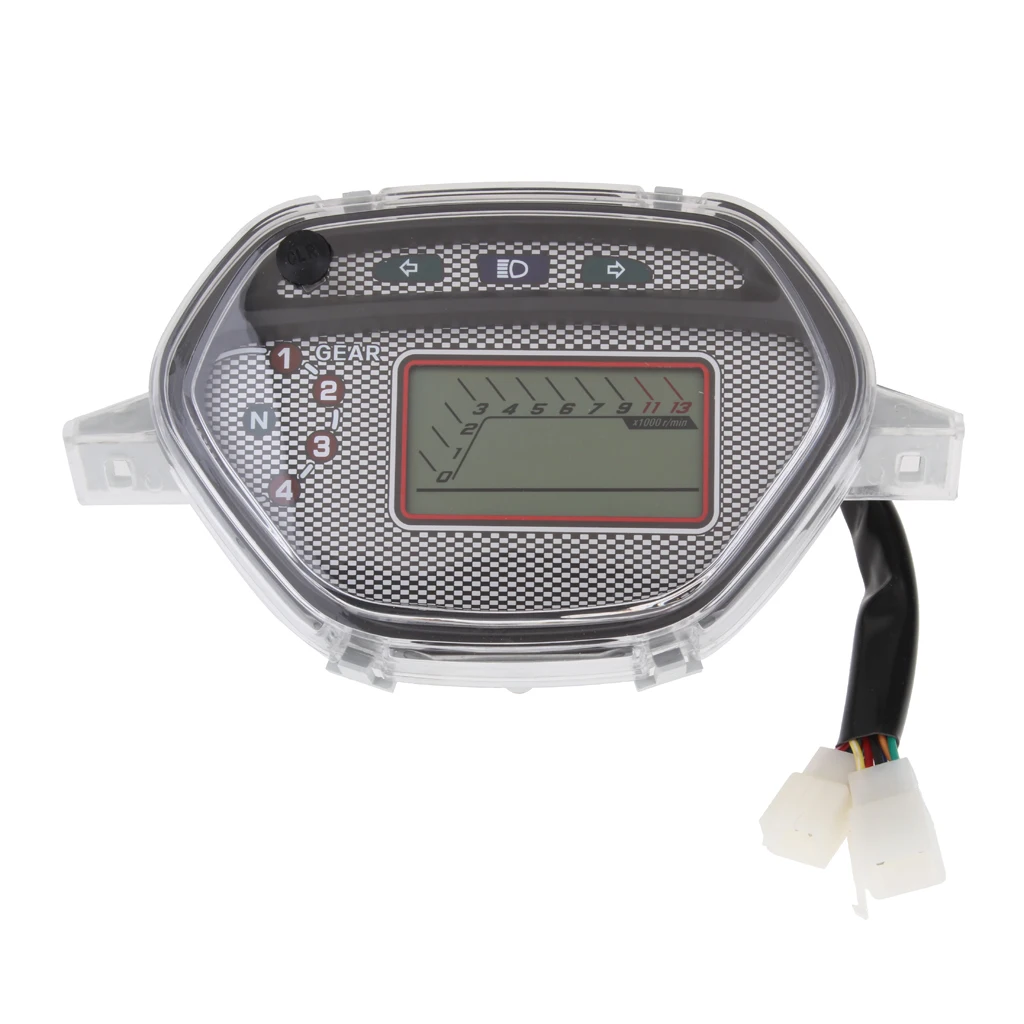 299 Km/h Motorcycle RMP Speedometer Digital LCD Odometer Tachometer Speed Gauge for Honda CD110 Waterproof