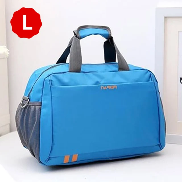 Scione Classic Travel Business Handbag Men Waterproof Cabin Luggage Tote Suitcase Women Large Casual Sport Weekend Shoulder Bag Blue L
