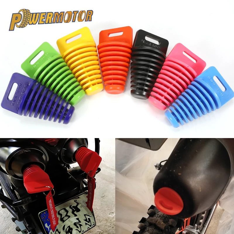 

Motorcycle Exhaust Pipe Plug PVC 33 62MM Tailpipe Air-bleeder Plug Exhaust Silencer Muffler Pipe Protector Motocross Dirt Bike