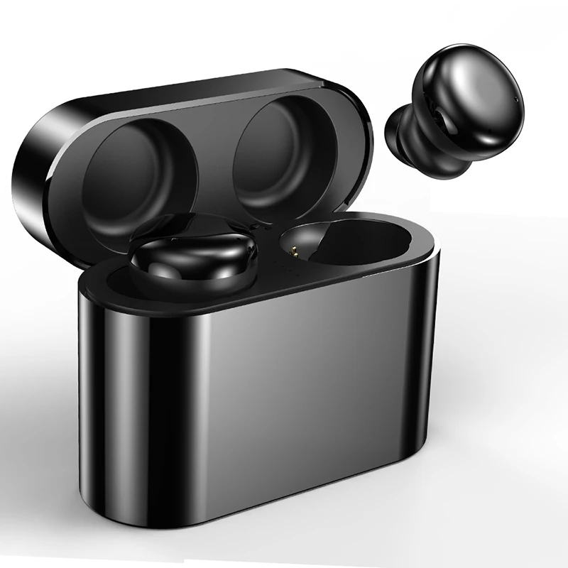 Беспроводные Bluetooth наушники, стерео наушники с шумоподавлением, TWS, сенсорный ключ, Bluetooth 5,0, наушники для мобильного телефона GX223 - Цвет: Черный