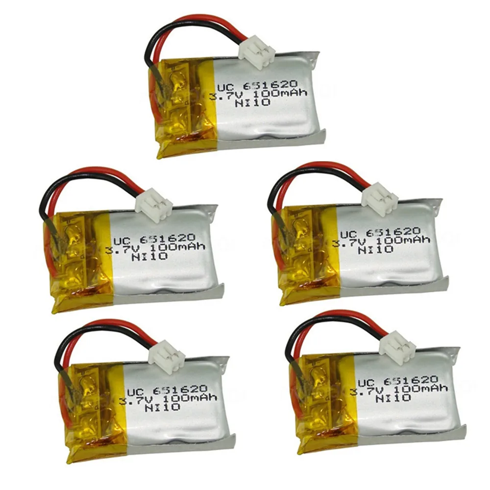 Аккумулятор 651620 Lipo 3 7 в 100 мА · ч для дрона Hubsan Q4 Wltoys V272 Cx-10 1-10 шт. | Игрушки и хобби