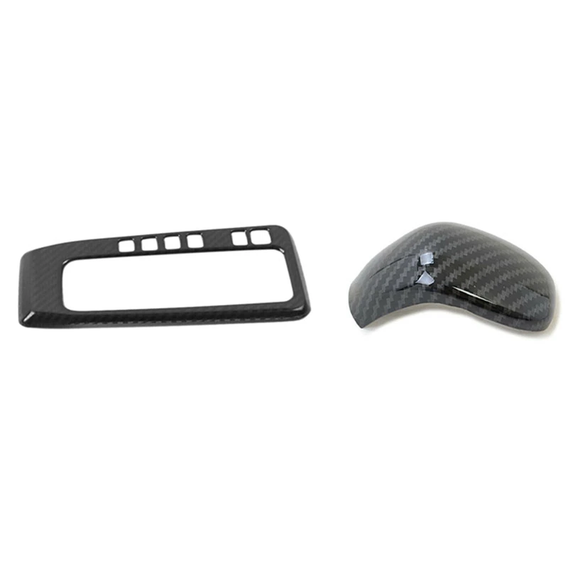 

1Pcs Central Console Gear Shift Box Panel Cover Trim & 1Pcs Car Gear Shift Knob Cover Trim Frame Panel for Nissan