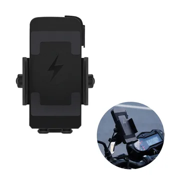 

36V-120V Motorcycle Handlebar Cell Phone GPS Charger Holder Wireless With Switch Mounts Universal Accessories