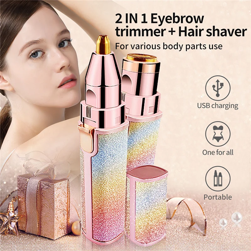 painless laser tip technology electric eyebrow hair removing pen