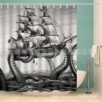 

Hot Sales Digital Printing Polyester Shower Curtain AccessoriesLeaves Printing Green Scene Shower Room Decoration