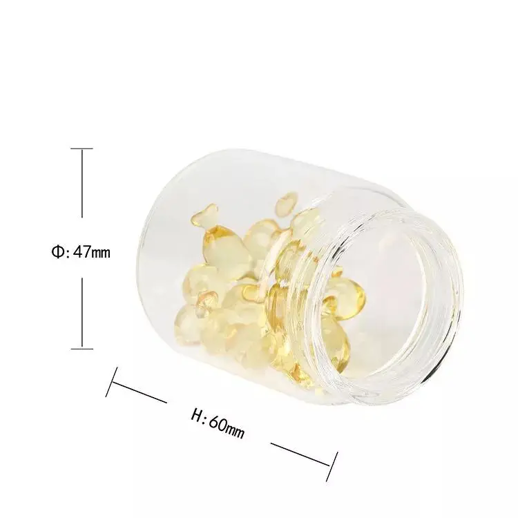 5PCS 47*60mm 60ml Creative Kitchen Storage Bottles Glass Jars With Lid Spice Sugar Tea Coffee Glass Container Receive Organizer 4