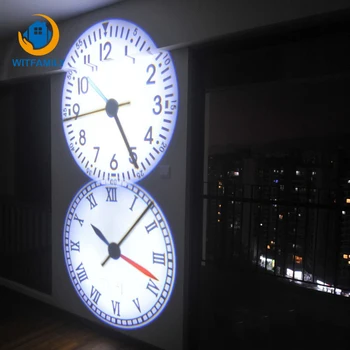 

Beautiful Pattern Projection Wall Clock New Creative Luminous LED Digital Clock Led Lamp Projection Clock with 5 Pieces of Color
