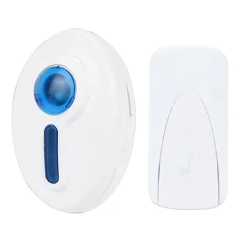 

36 Chimes Long Range Receiver Wireless Remote Easy Install Digital Doorbell With Button Led Plug In School Office Dual Use Music