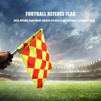 

Soccer Referee Flag Football Match Judge Sideline Linesman Flags Sports Equipment for Outdoor Exercise Sport Ornaments