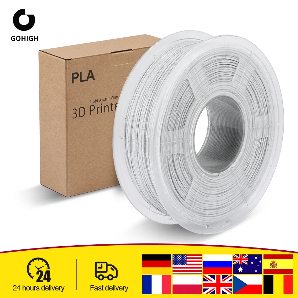 Filamento per stampante 3D 1.75mm PLA marmo 1kg/500g/250g FDM plastica Plus  materiale per