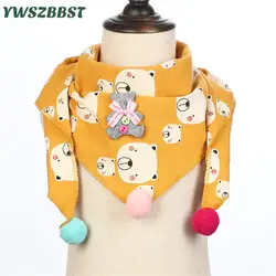 Новинка весны хлопок детские нагрудники шарф звезды кошка печати осень-зима детей Треугольники шарф для девочек для маленьких мальчиков