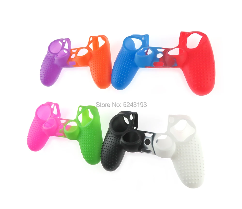 10 шт. силиконовый чехол для Dualshock 4 PS4 Pro тонкий чехол для контроллера и ручки для большого пальца для playstation 4 аксессуары для игр