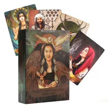 

Full English 55pcs Tarot Cards Deck and Guidebook Angels and Ancestors Oracle Cards Read Fate Family Party Board Game