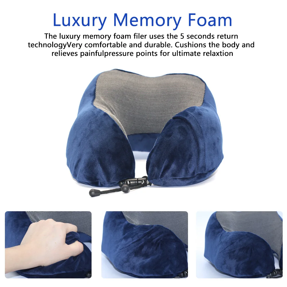 Travel Pillow for Airplane Memory Foam U Shaped Neck Pillows Soft Slow  Rebound Space Travel Pillow Neck Healthcare Airplane Trav - AliExpress