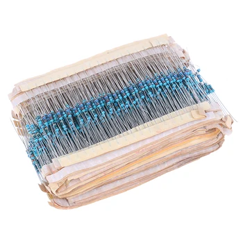 

New 1640pcs 73Values 1/4W 1% Metal Film Resistors Assorted Pack Kit Set Lot Resistors Assortment Kits Fixed Capacitors