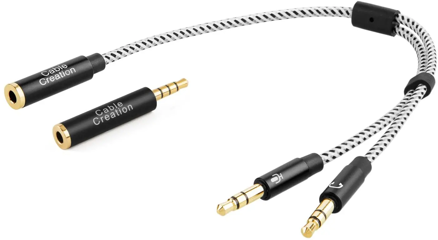 Headset Splitter Cable 3.5mm Female to 