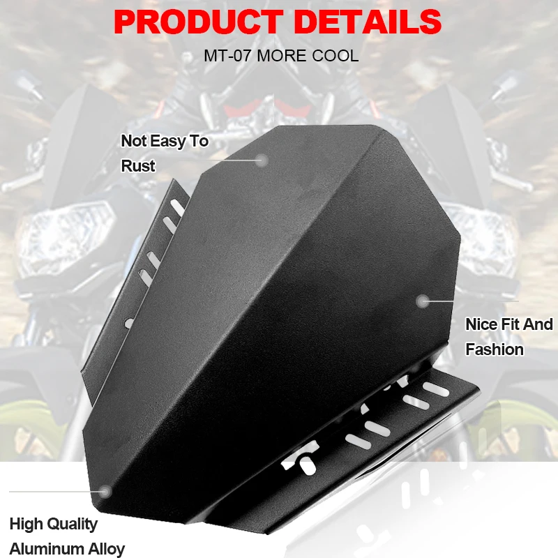 Motorcycle Accessories Windshield Windscreen Kit Deflector Fits For YAMAHA MT-07 MT 07 2018 2019 MT07 FZ07 FZ-07 FZ 07 2018-20202