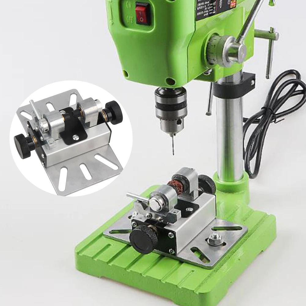 

Beads Machine Rotary Tool Multifunctional Durable Lathe Silver Mini DIY Polisher Craft Woodworking Aluminum Alloy Punch Bracket