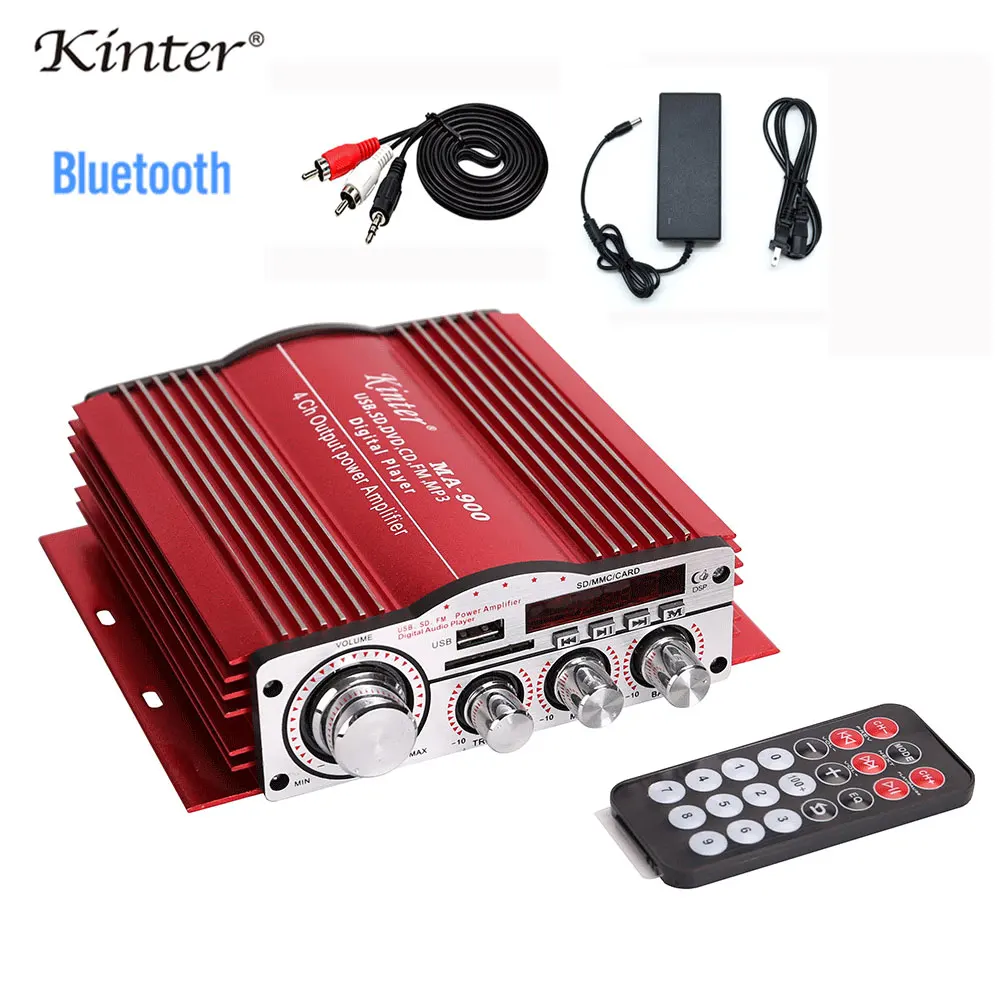 Усилитель Bluetooth kinter MA 900 аудио 4 канальный стереозвук с USB SD MP3 FM радио адаптер