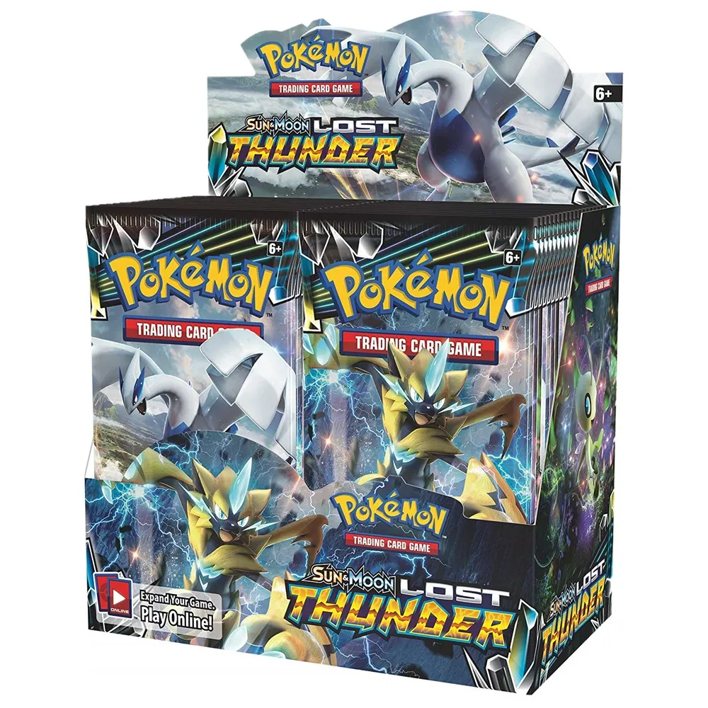 324 карты Pokemon Card Sun & Moon Lost Thunder Booster Box (упаковка из 36) Торговая карточная игра