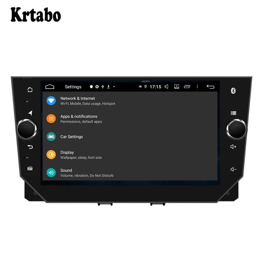 Krtabo Android smart car navigation reversing image control screen one machine recorder support DVD For Seat Ibiza 2018-2019