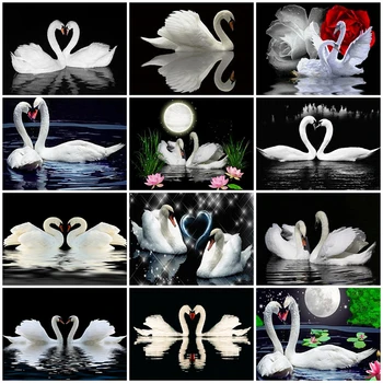 

Evershine Diamond Painting Swan 5D DIY Diamond Embroidery Sale Animal Rhinestone Pictures Full Square Mosaic Home Decor Gift