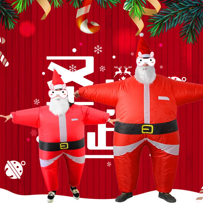 

Inflatable Toys Santa Claus Father Christmas Dress Red Costume Air Suit for Adult Inflatable Carnival Party Dress Toys K1208 E