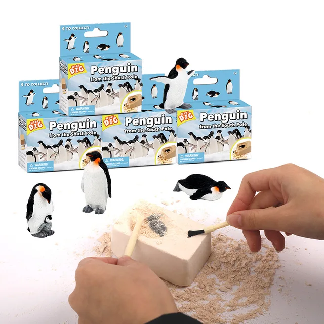 Children S Creativity New Diy Digging Penguins Pirate A Treasure House Gemstone Children S Wisdom Explore Digging Toys Aliexpress