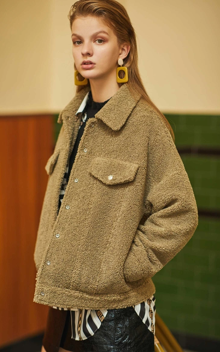 Vero Moda Новая женская куртка с лацканами из искусственной шерсти с рукавами реглан | 319317518