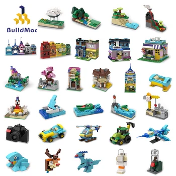 

BuildMOC Creator Expert 31 In 1 Assembly Bricks House Car Animal MOC Building Blocks Idea Educational Toy For Kid Gift 794pcs