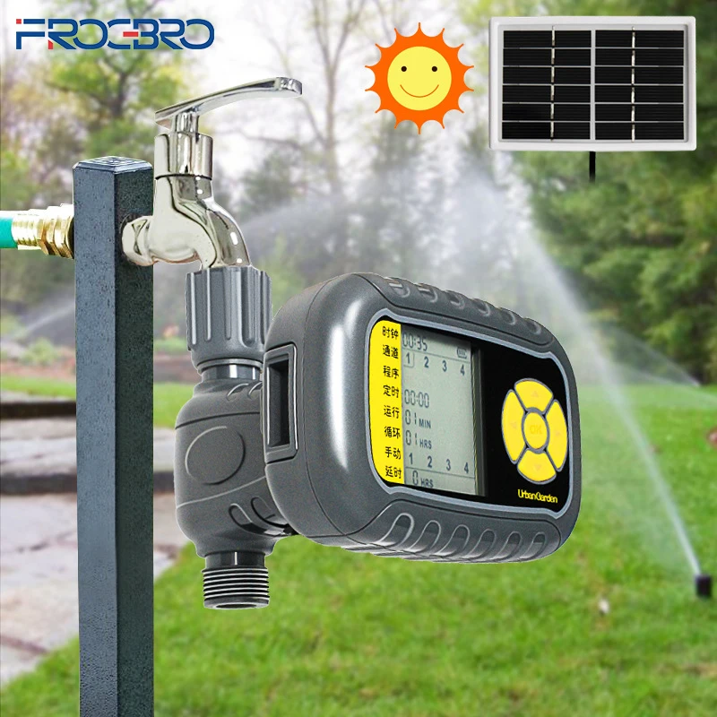 Frogbro controlador de irrigação do jardim inteligente automático temporizador água irrigação por gotejamento ao ar livre sistema rega plantas