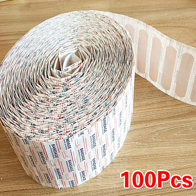 Cojín adhesivo impermeable para hemostasia, banda de primeros auxilios para vendaje de gasa médica, 50/100 Uds.