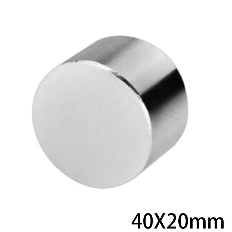 

1/2PCS 40x20 mm Big Magnet Major Diameter 40mmx20mm Bulk Round Magnets 40x20mm Neodymium Disc Magnet 40*20 mm circular 30
