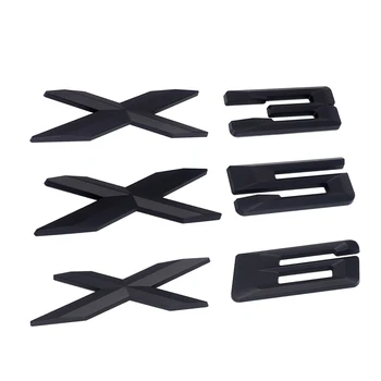 

Black Car Model Sticker for BMW E84 F48 E71 E70 G06 F15 F25 G01 F16 X1 X3 X5 X6 BMW Trunk Sticker Car Displacement Sticker ABS