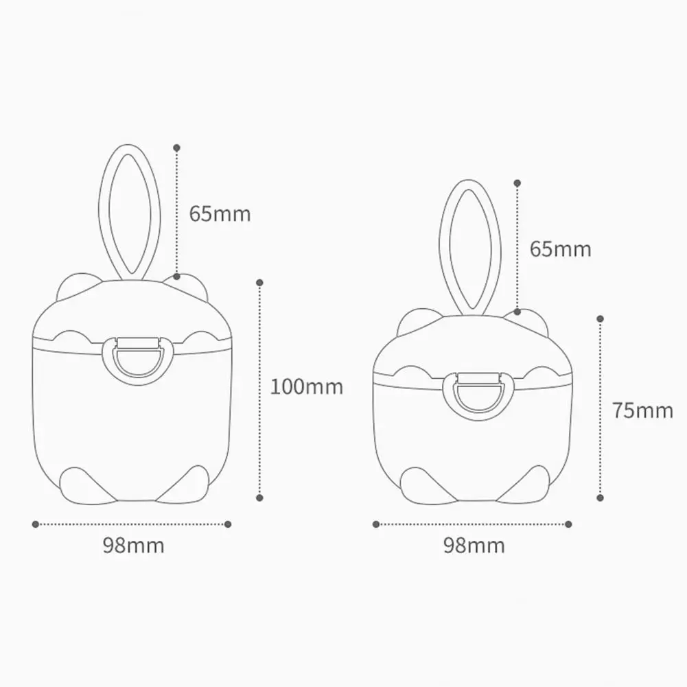 Infant Milk Powder Box Essential Cereal Toddler Snack Container Milk Powder Container Cartoon Portable Baby Food Storage Box