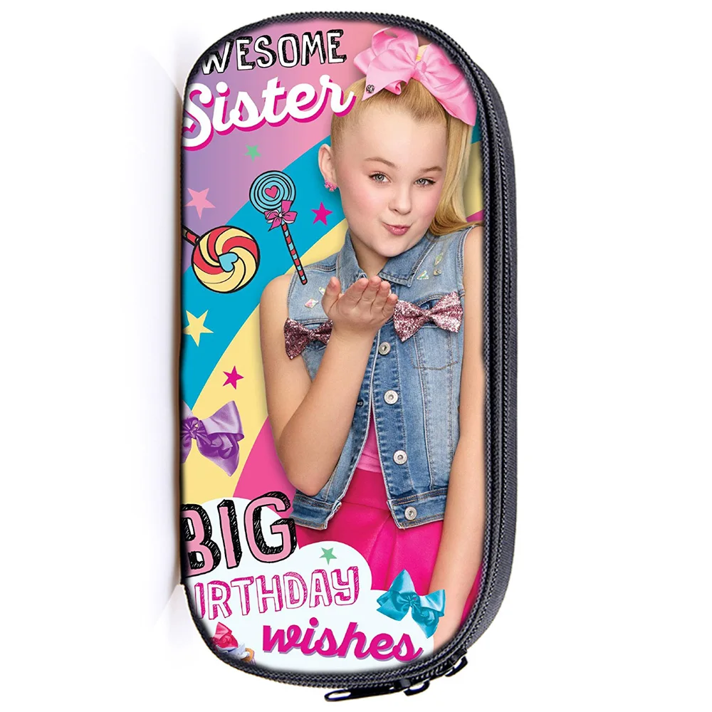 5 Милая сумка Jojo Siwa для ручек, Детская сумка для мальчиков и девочек, канцелярская сумка для студентов, высококачественный красивый пенал для карандашей, модная сумка - Цвет: 5