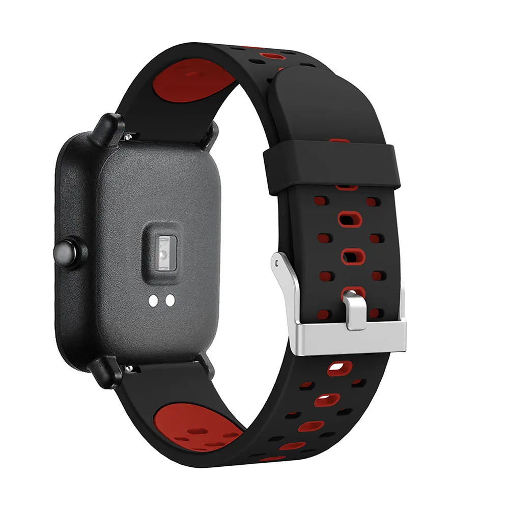 Ремешок силиконовый для Xiaomi Huami Amazfit GTS GTR 42 мм Bip Lite сменный спортивный браслет