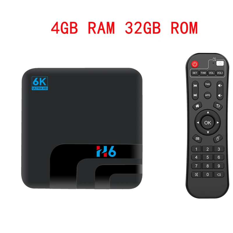 H6 Ultra Smart tv Box Android 9,0 Allwinner H6 четырехъядерный процессор 4 Гб ram 32 Гб USB 3,0 6K Playstore Youtube Wifi телеприставка PK MX10 PRO - Цвет: 4G 32G TV BOX