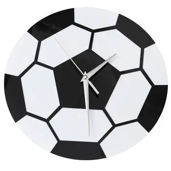 

1Pc Acrylic Wall Clock DIY Football Shape Wall Decorative Hanging Clock For Living Room Bedroom Home Decor