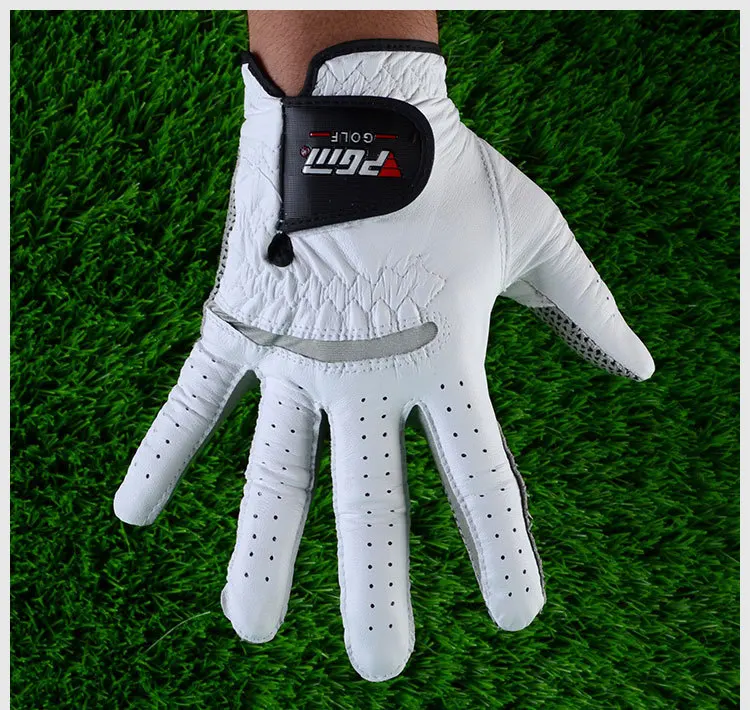 Pgm 1 шт. спортивные перчатки для гольфа левая/правая рука перчатки из овчины противоскользящие полный руки Гольф Спорт на открытом воздухе варежки D0011
