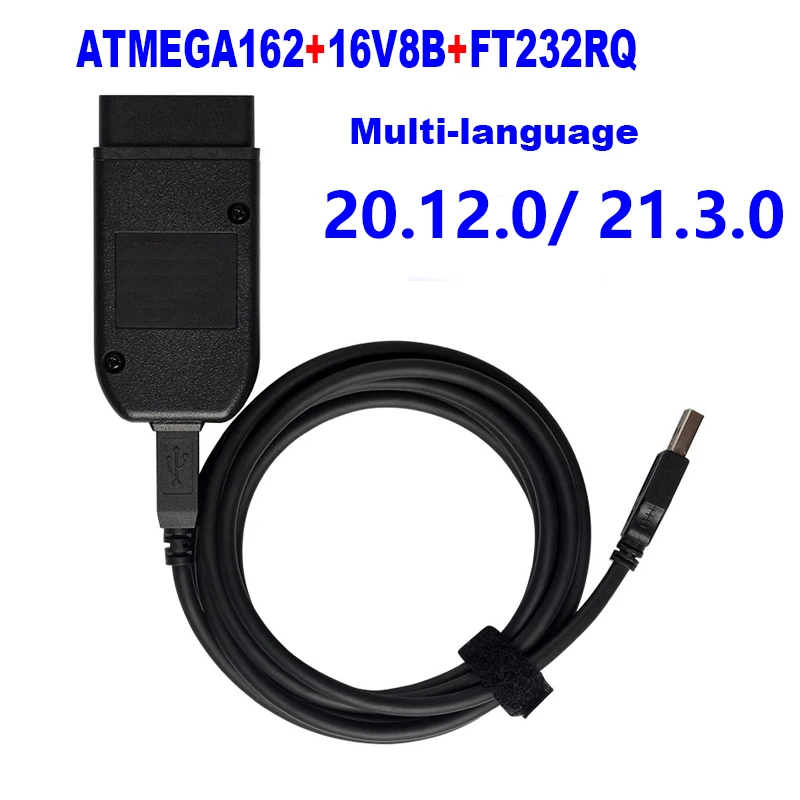 VCDS VAG COM 2021 HEX V2 USB Интерфейс Vag Com 21 3 тестеры для VW AUDI Skoda Seat 20 12 английская немецкая