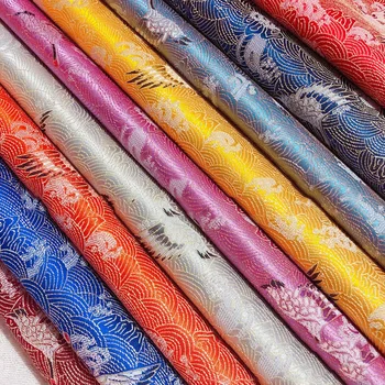 

Chinese style satin fabric Crane brocade sewing fabric diy cloth TJ1303