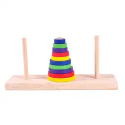 Детские Веселые башни Ханоя, игрушка, Деревянные Башни Ханоя, десять слоев, Развивающий пазл, игра, игрушка для детей, развивающие